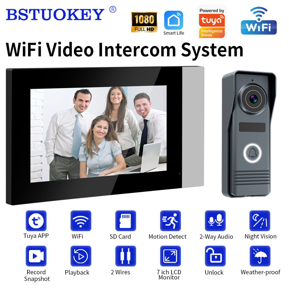 Home Security Video Systems - 2 telli akıllı ev Wifi 1080P