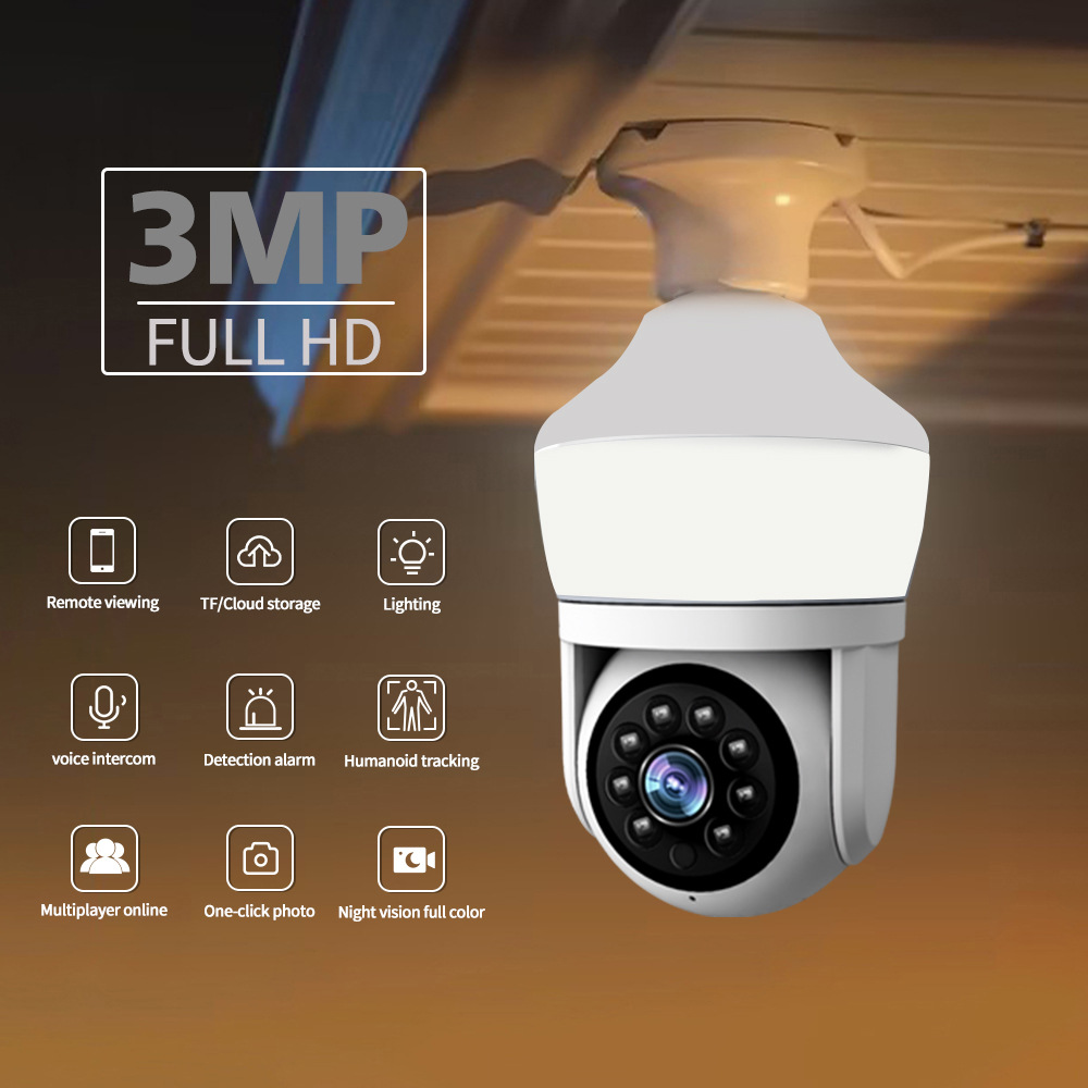Home Security Flood Lights - 3MP 1296P Yoosee/Carecam Uygulaması Gece Lambası
