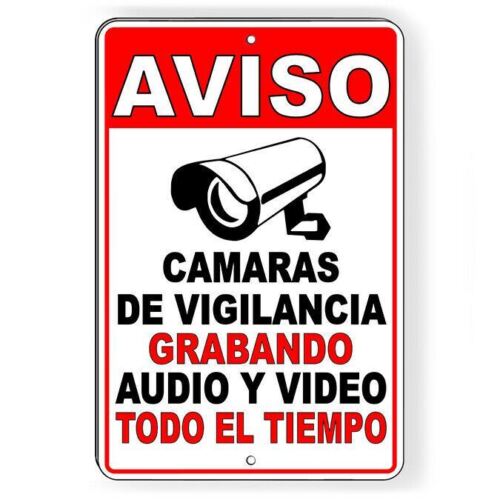 Home Yard Security Cameras - Vintage Metal Tabela İspanyol Güvenlik Kamerası