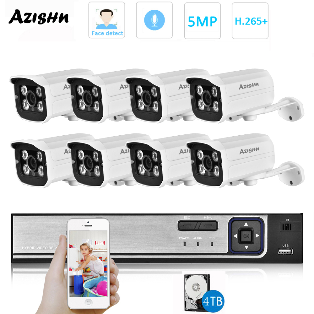 Home Security Video Recording Systems - H.265 HD 5MP POE NVR kiti
