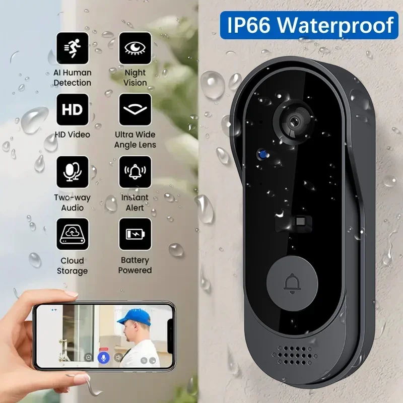 Home Security Video Systems - Video HD Kablosuz Su Geçirmez Kapı