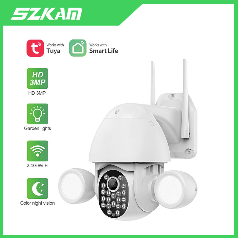 Home Security Flood Lights - Tuya Smartlife APP Akıllı Aydınlatma 3MP