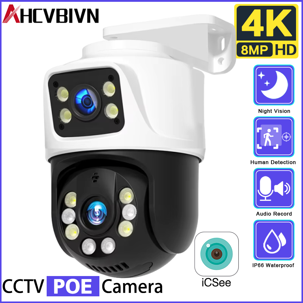 Home Yard Security Cameras - Dış Mekan 8MP POE PTZ Güvenlik