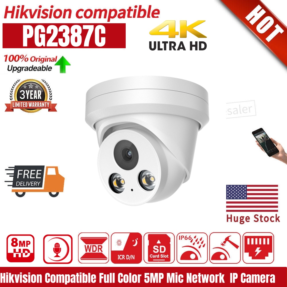 Home Security Hikvision - Hikvision Uyumlu 8MP 4K IP Kamera