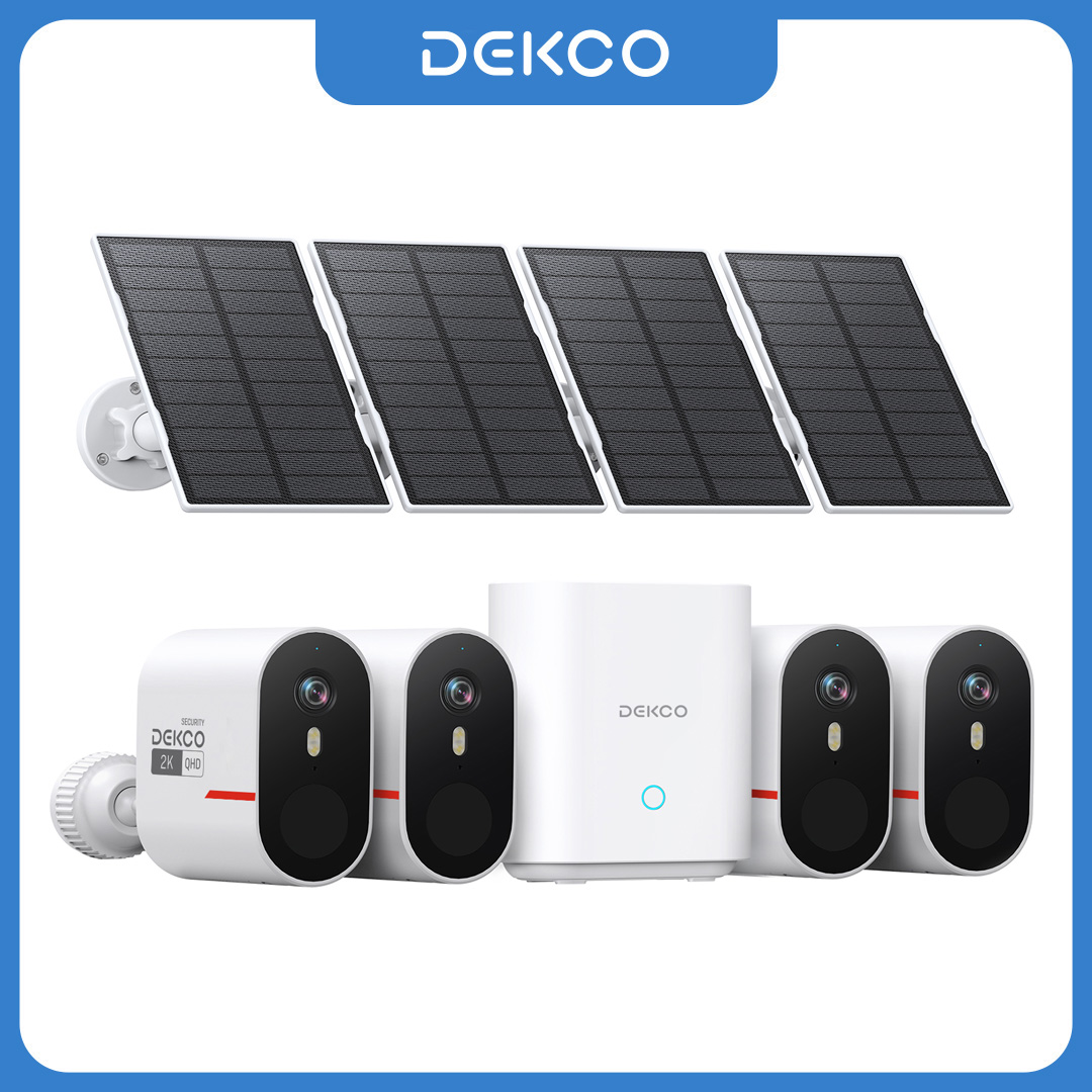 Home Security Outdoor Camera System - Dekco 3MP WiFi Güneş Enerjili Kamera