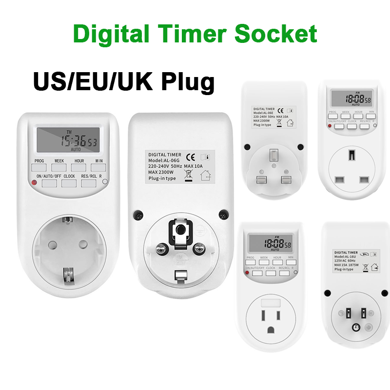 Home Security Uk - Dijital Güvenlik Zamanlayıcısı AB/ABD/İngiltere Tak 220-240