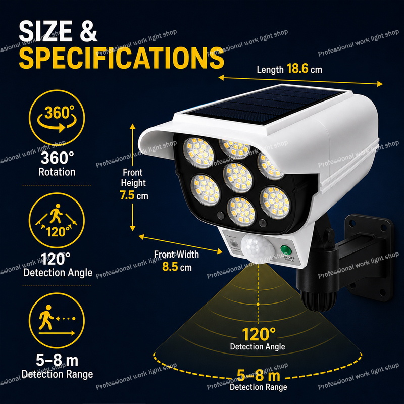 77 LED'li Güneş Enerjili Sahte - Home Yard Security Cameras incelemesi ve fiyatı