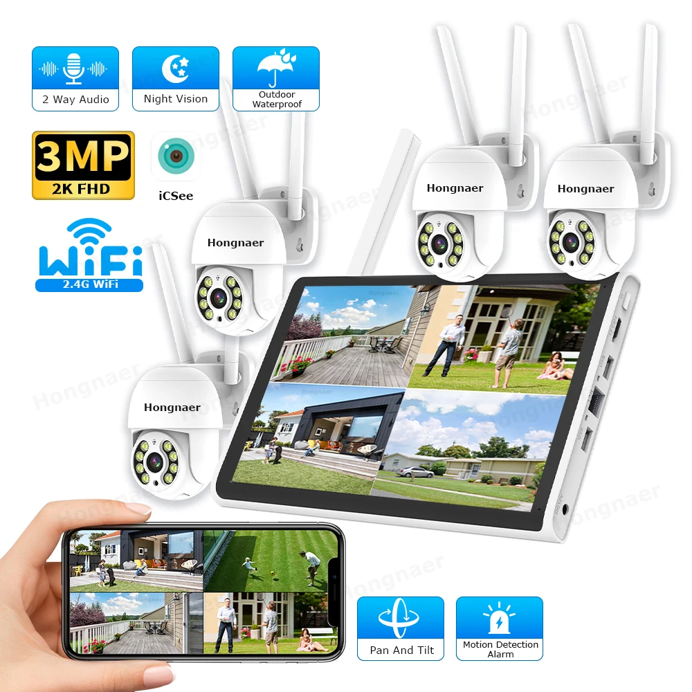 2026 Hongnaer 3MP 4 Kanallı Wi - Home Security Kit With Camera incelemesi ve fiyatı