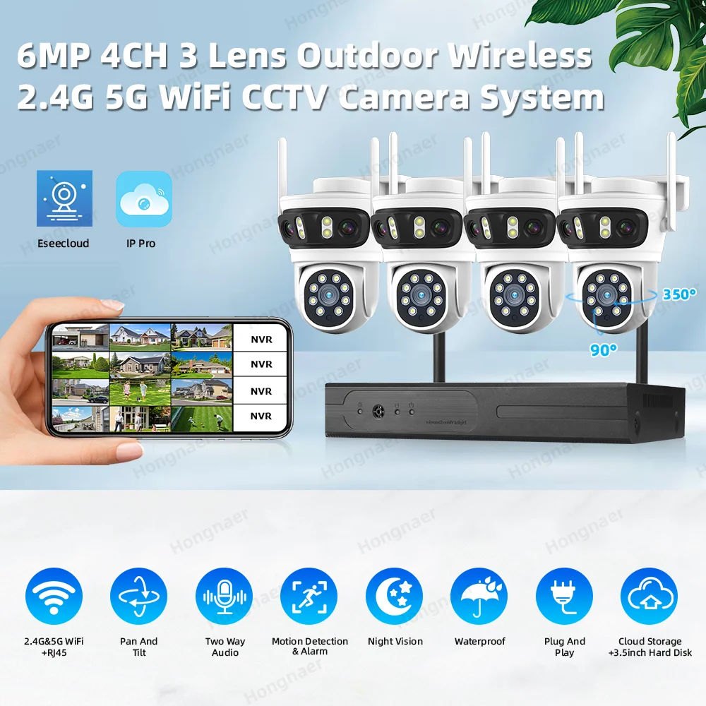 2026 Hongnaer 6MP 4 Kanallı 3  - Home Security Cameras incelemesi ve fiyatı
