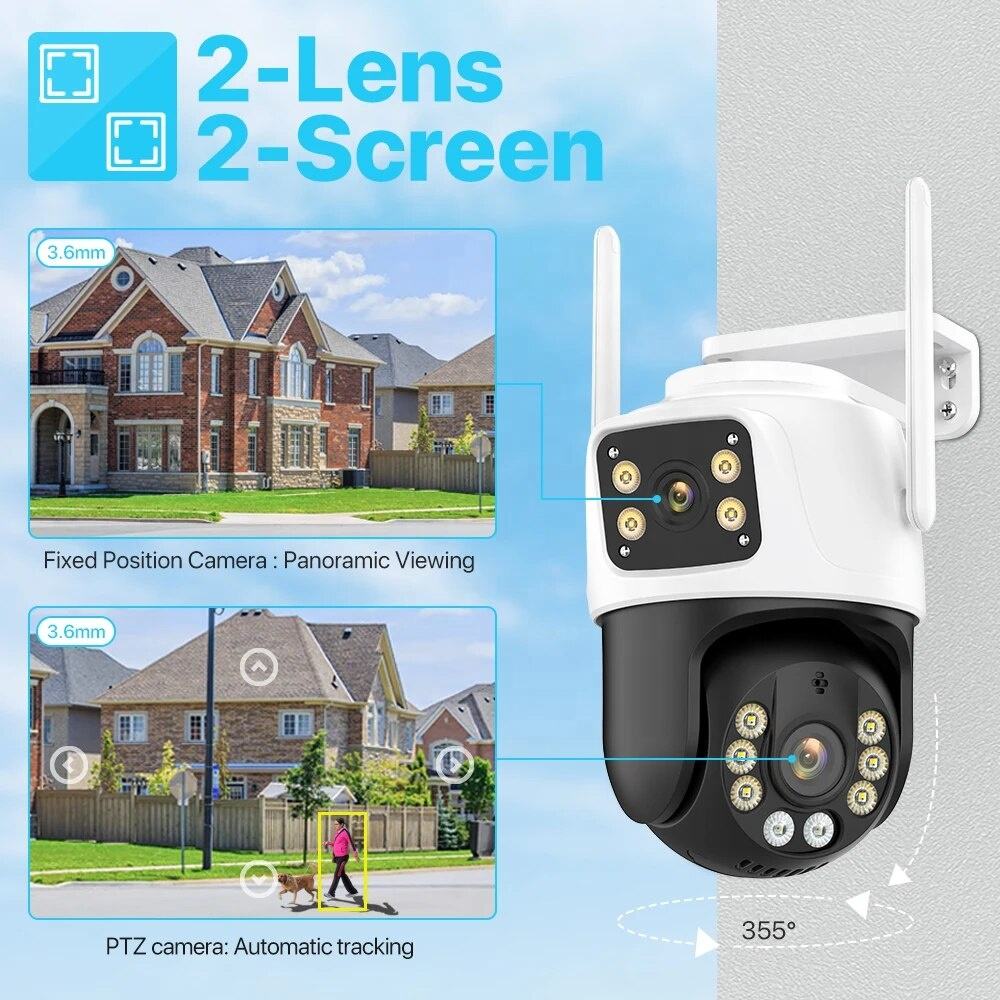 8MP 4K WiFi PTZ Güvenlik Kamer - Home Yard Security Cameras incelemesi ve fiyatı