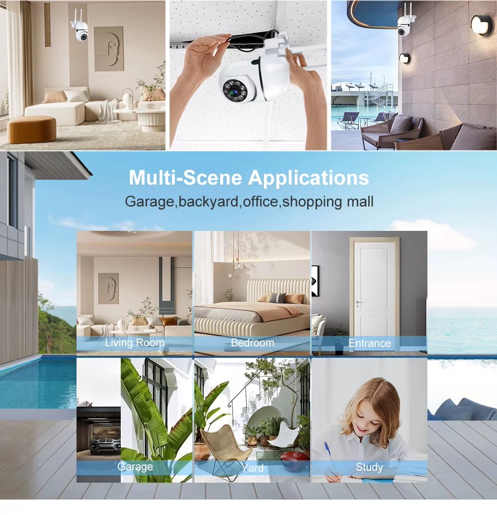 Mini 5MP HD WiFi Dış Mekan Güv - Home Yard Security Cameras incelemesi ve fiyatı