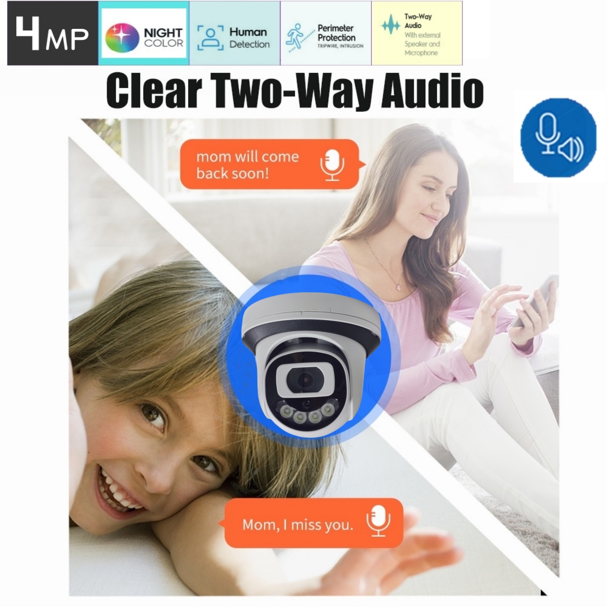 4MP WiFi Güvenlik Kamerası İç  - Home Security Video Systems incelemesi ve fiyatı