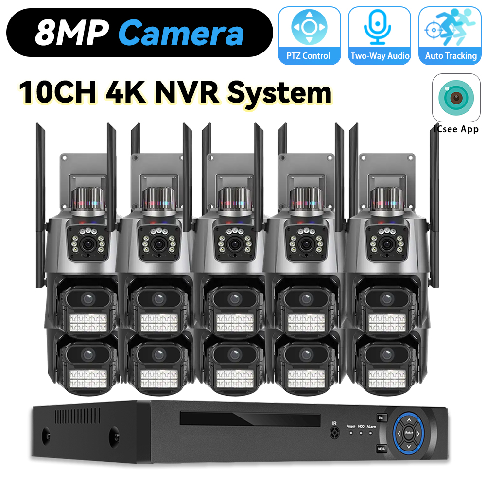 10CH POE NVR 8MP 4K PTZ Güvenl - Home Security Video Recording Systems incelemesi ve fiyatı