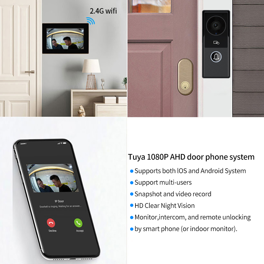 7/10 inç görüntülü interkom 10 - Home Security Video Systems incelemesi ve fiyatı