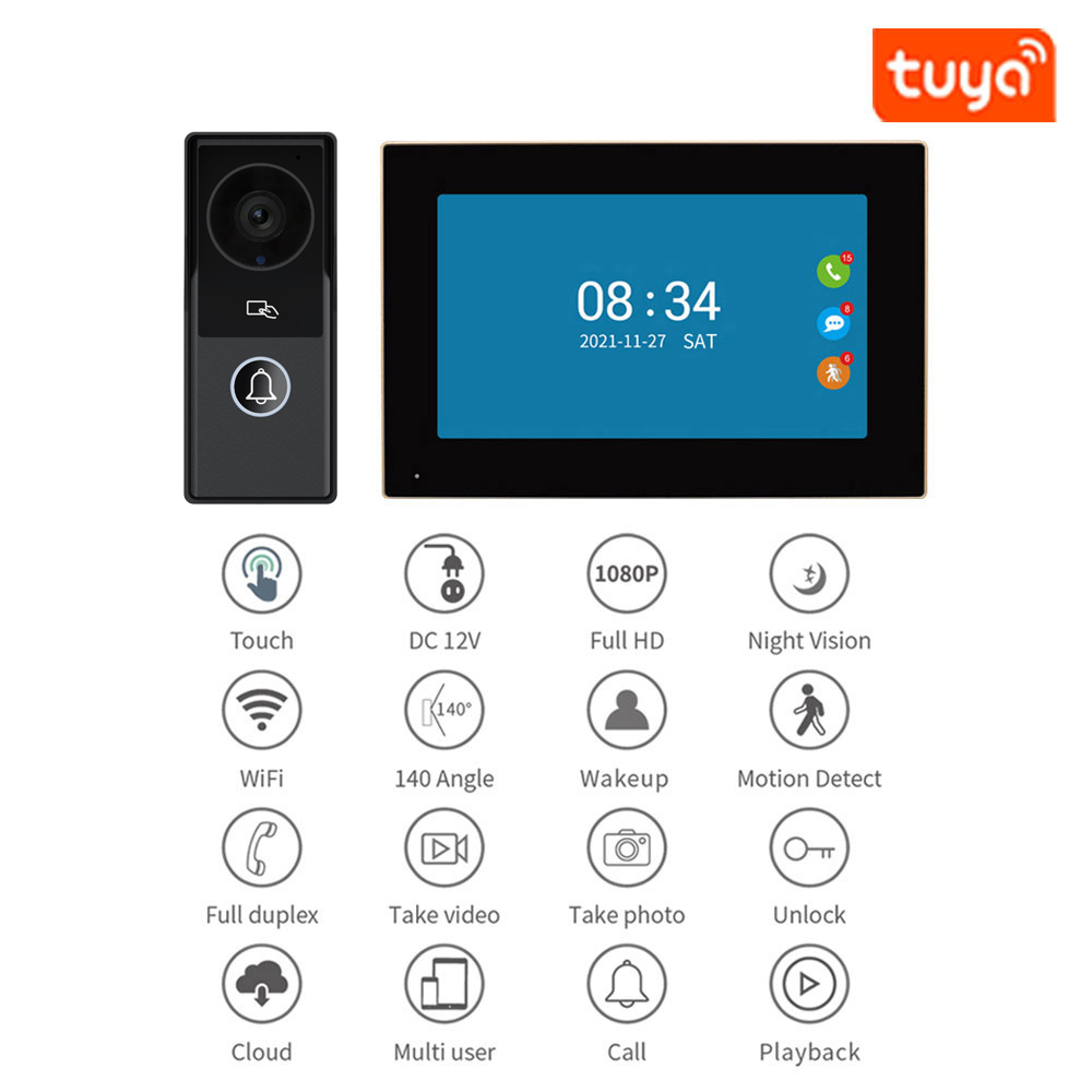 7/10 inç görüntülü interkom 10 - Home Security Video Systems incelemesi ve fiyatı