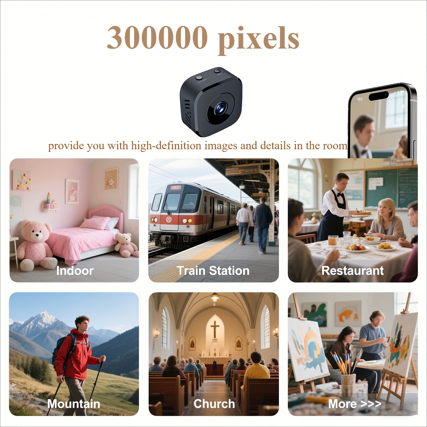 1080P HD Mini WiFi Kamera Kapa - Home Security Cameras incelemesi ve fiyatı