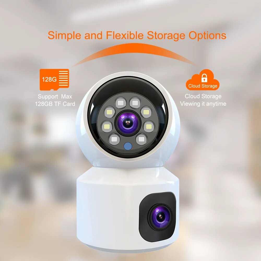 Çift Lensli 6MP HD WiFi 4G PTZ - Home Security Robot incelemesi ve fiyatı