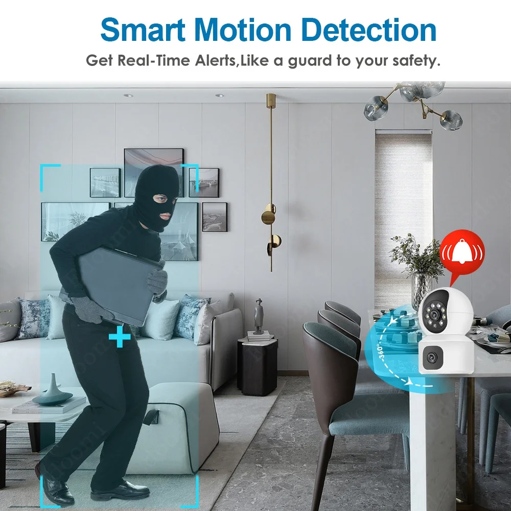 Çift Lensli 6MP HD WiFi 4G PTZ - Home Security Robot incelemesi ve fiyatı