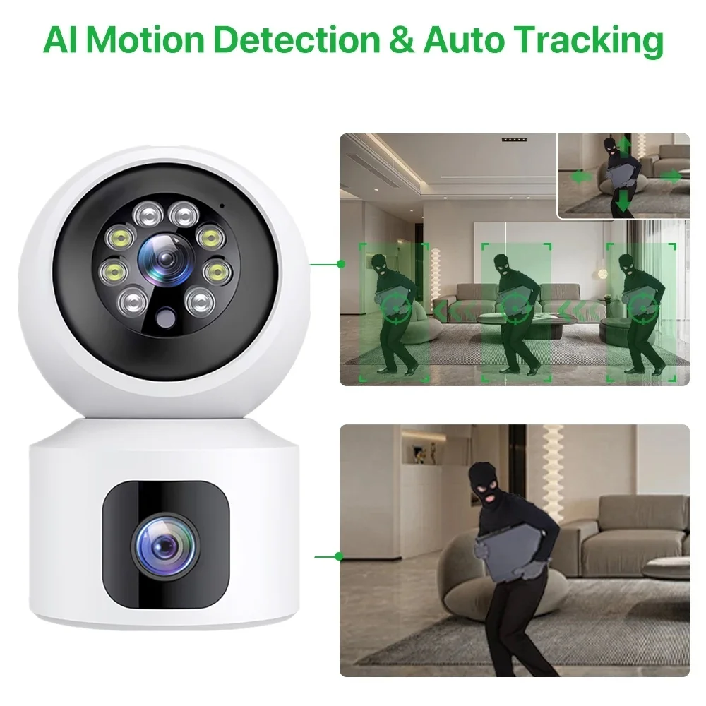 Çift Lensli 6MP HD WiFi 4G PTZ - Home Security Robot incelemesi ve fiyatı