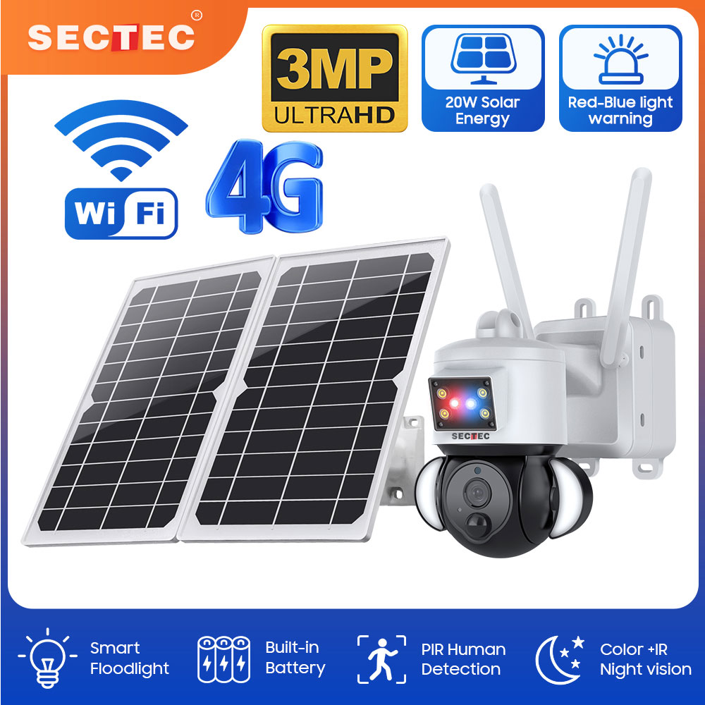 SECTEC 20W güneş pili kırmızı  - Home Security Flood Lights incelemesi ve fiyatı
